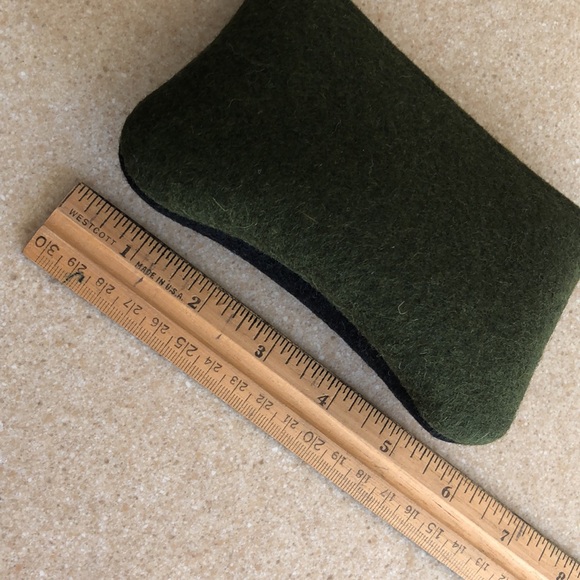 NWT Heidi Taschen merino felt zippered wallet leather handle pouch - Picture 10 of 16